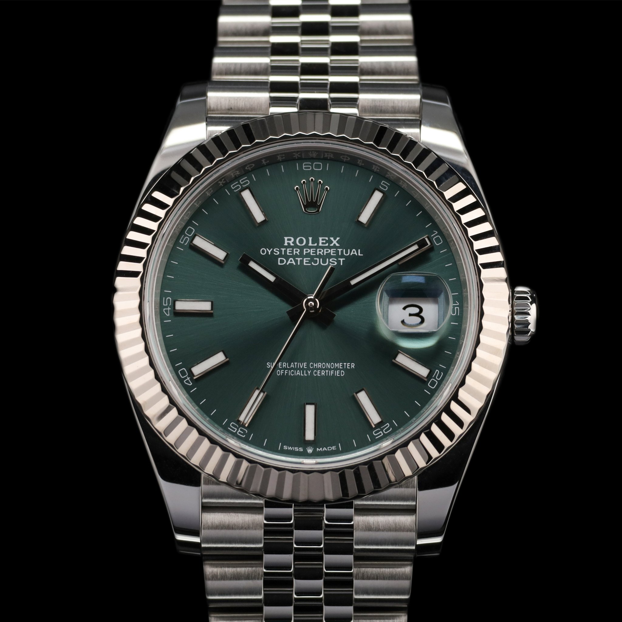 Rolex Datejust Fluted 41mm mint stick Dial — photo 1