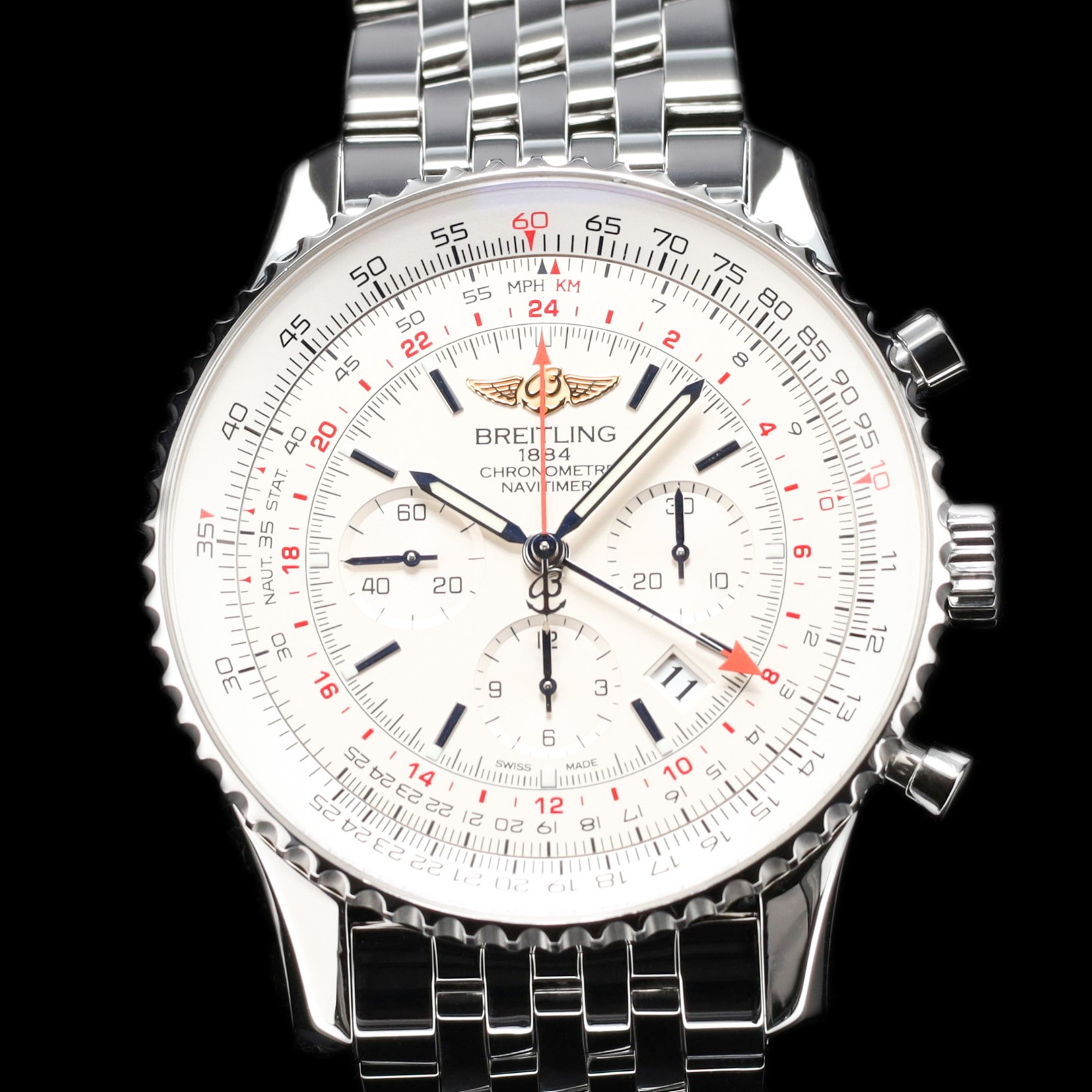 Breitling Navitimer GMT White Dial — photo 1